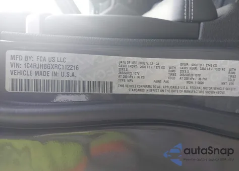 2024 Jeep Grand Cherokee Limited 4X4 z USA, uszkodzony, nr VIN 1C4RJHBGXRC112216